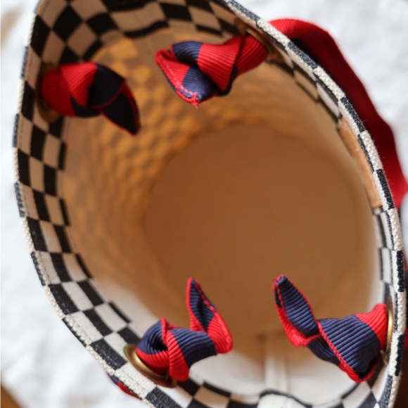 Clare V Petite Baleine Black/White Checkers Bucket Bag. Preloved  Rare find - Picture 4 of 9